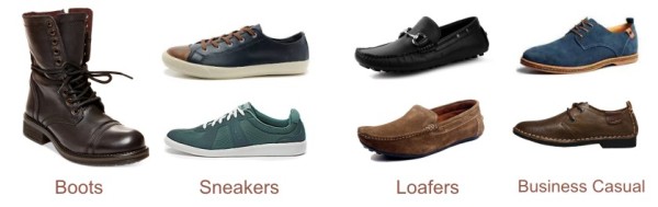 types of business casual shoes